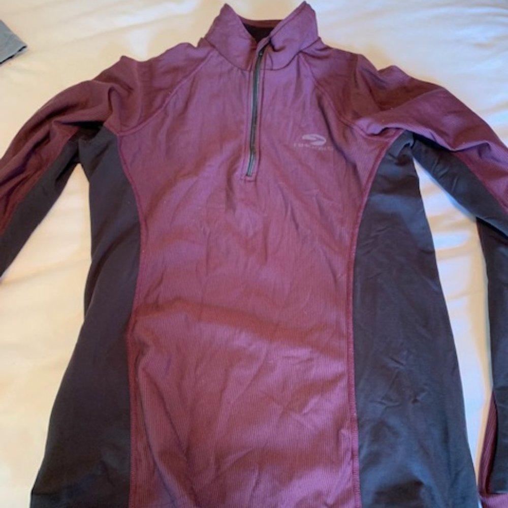 Brooks Maroon Quarter Zip- Dry Fit
